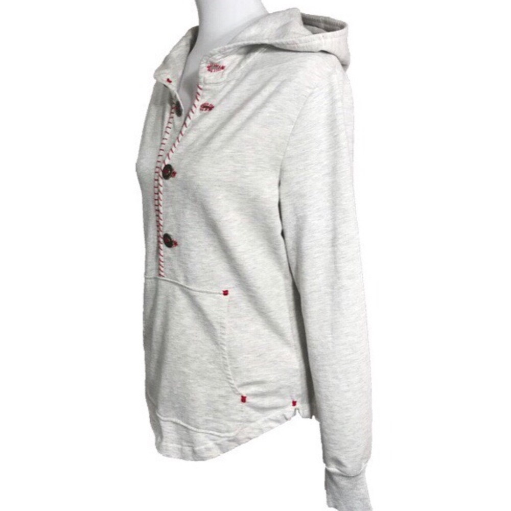 SOLD-Free People Cross Stitched Hoodie Pullover - Picture 2 of 8